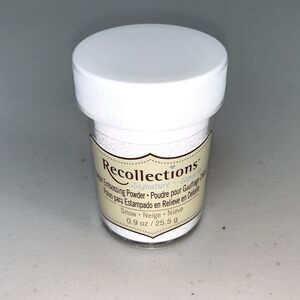 Recollections Embossing Powder White Snow Signature Textured Raised Craft Scrap